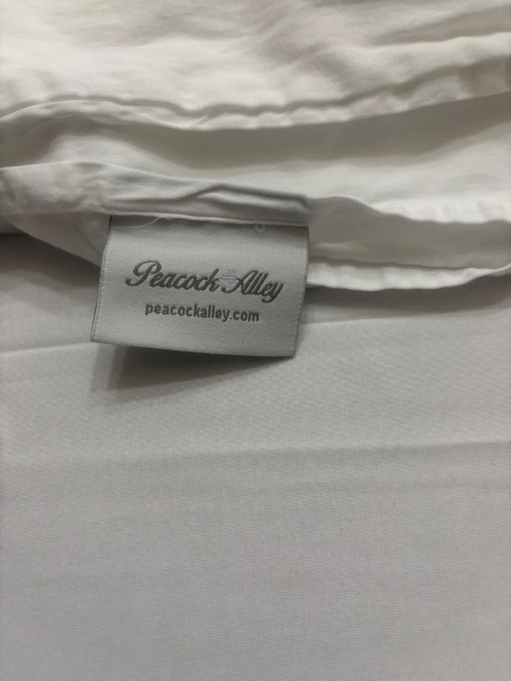 Peacock Alley King Flat Sheet and 1 King Pillowcase White 100% Cotton Breathable